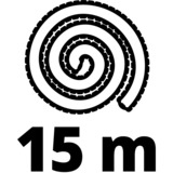 EINHELL Manguera para limpieza de tuberías, 15 metros, Dispositivo de limpieza de tuberías negro