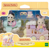 EPOCH Sylvanian Families - Set de juego parque de atracciones Viaje en tren, Juegos de construcción 