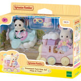 EPOCH Sylvanian Families - Set de juego parque de atracciones Viaje en tren, Juegos de construcción 