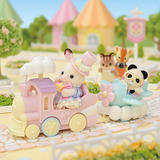 EPOCH Sylvanian Families - Set de juego parque de atracciones Viaje en tren, Juegos de construcción 