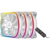 Enermax SquA RGB White Carcasa del ordenador Ventilador 12 cm Blanco blanco, Ventilador, 12 cm, 1500 RPM, 23 dB, 68,27 cfm, 115,99 m³/h