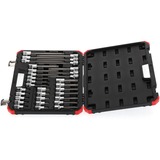 GEDORE Juego de puntas de destornillador y llave de vaso rojo, 1/2", Llave de tubo negro/Rojo