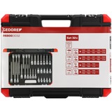 GEDORE Juego de puntas de destornillador y llave de vaso rojo, 1/2", Llave de tubo negro/Rojo