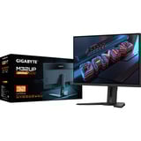 GIGABYTE M32UP 31.5" Monitor de juego UHD - 3840 x 2160, 160 Hz, 1 ms, 350 cd/m², AMD FreeSync Premium Pro, DisplayHDR 400, HDMI 2.1, Displayport 1.4, Monitor de gaming negro, 160 Hz, 1 ms, 350 cd/m², AMD FreeSync Premium Pro, DisplayHDR 400, HDMI 2.1, Displayport 1.4, 80 cm (31.5"), 3840 x 2160 Pixeles, 4K Ultra HD, LED, 1 ms, Negro