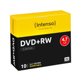 Intenso DVD+RW 4.7GB, 4x 4,7 GB 10 pieza(s), DVDs vírgenes 4x, 4,7 GB, DVD+RW, 120 mm, 10 pieza(s), Caja de cd