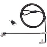 Kensington Cable de seguridad Slim para notebook con doble cabezal con llave N17 2.0 para Wedge Slots (Dell), Castillo plateado, Kensington, Llave, Acero, Negro, Plata