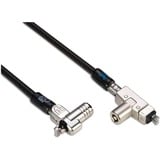Kensington Cable de seguridad Slim para notebook con doble cabezal con llave N17 2.0 para Wedge Slots (Dell), Castillo plateado, Kensington, Llave, Acero, Negro, Plata