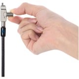 Kensington Cable de seguridad Slim para notebook con doble cabezal con llave N17 2.0 para Wedge Slots (Dell), Castillo plateado, Kensington, Llave, Acero, Negro, Plata