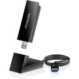 Netgear Nighthawk AXE3000 WLAN 1200 Mbit/s, Adaptador Wi-Fi Inalámbrico, USB, WLAN, Wi-Fi 6E (802.11ax), 1200 Mbit/s, Negro