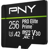 PNY Pro Elite Prime microSD 256 GB, Tarjeta de memoria negro/Verde
