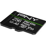 PNY Pro Elite Prime microSD 256 GB, Tarjeta de memoria negro/Verde