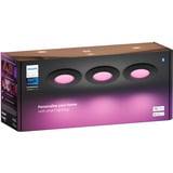 Philips Hue Hue White & Color Ambiance Lámpara empotrada delgada 90 mm, Luz de LED negro