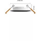 Philips Hue Hue White & Color Ambiance Lámpara empotrada delgada 90 mm, Luz de LED negro