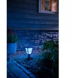 Philips Lámpara de pedestal para exteriores Econic, Luz de LED negro, Philips Hue White and Color ambiance Lámpara de pedestal para exteriores Econic, Iluminación en poste/pedestal inteligente, Negro, LED, Vidrio, Metal, Bombilla(s) no reemplazable(s), Blanco