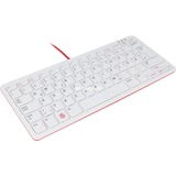 Raspberry Pi Foundation RB-Tasta01W, Teclado blanco/Rojo