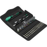 Wera 8100 SA 14 Juego de carracas Zyklop Comfort, 1/4", Kit de herramientas negro/Verde
