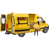 bruder MB Sprinter DHL con conductor, Automóvil de construcción amarillo