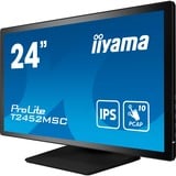 iiyama ProLite T2452MSC-B1 pantalla para PC 60,5 cm (23.8") 1920 x 1080 Pixeles Full HD LCD Pantalla táctil Multi-usuario Negro, Monitor LED negro, 60,5 cm (23.8"), 1920 x 1080 Pixeles, Full HD, LCD, 5 ms, Negro