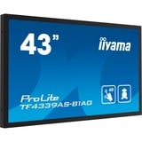 iiyama TF4339AS-B1AG pantalla de señalización Pantalla plana para señalización digital 108 cm (42.5") LED 500 cd / m² 4K Ultra HD Negro Pantalla táctil Procesador incorporado Android 24/7, Pantalla de gran formato negro (mate), Pantalla plana para señalización digital, 108 cm (42.5"), LED, 3840 x 2160 Pixeles, 24/7