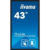 iiyama TF4339AS-B1AG pantalla de señalización Pantalla plana para señalización digital 108 cm (42.5") LED 500 cd / m² 4K Ultra HD Negro Pantalla táctil Procesador incorporado Android 24/7, Pantalla de gran formato negro (mate), Pantalla plana para señalización digital, 108 cm (42.5"), LED, 3840 x 2160 Pixeles, 24/7