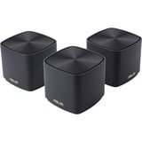 ASUS ZenWiFi XD4 Plus (B-3-PK) Doble banda (2,4 GHz / 5 GHz) Wi-Fi 6 (802.11ax) Negro 2 Interno, Enrutador de malla negro, Negro, Interno, Enrutador de malla, Poder, 445,93 m², Doble banda (2,4 GHz / 5 GHz)