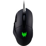 Acer Predator Cestus 315 ratón Izquierda USB tipo A Óptico 6500 DPI, Ratones para gaming negro, Izquierda, Óptico, USB tipo A, 6500 DPI, Negro