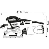 Bosch 0 601 292 801 lijadora portátil Lijadora orbital 11000 RPM 22000 OPM azul, Lijadora orbital, Abrazadera/Velcro, 11000 RPM, 16000 OPM, 22000 OPM, 2,4 mm