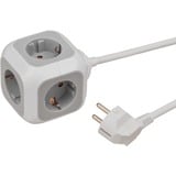 Brennenstuhl Cubo de enchufes ALEA-Power 4 vías, Regleta gris claro/blanco