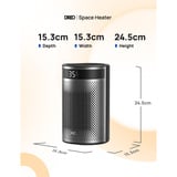 DREO Calefactor Atom 416, Termoventiladores negro/Plateado