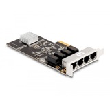 DeLOCK PCIe x4 a 4 x RJ45 Gbit, Adaptador de red 