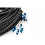 Digitus Cable de fibra óptica universal breakout, dúplex, conector LC/UPC, monomodo OS2 negro