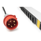 Digitus PDU IT básico con perfil de aluminio, 27 salidas, 24x C13, 3x C19, Regleta negro/Aluminio
