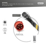 Digitus PDU IT básico con perfil de aluminio, 27 salidas, 24x C13, 3x C19, Regleta negro/Aluminio