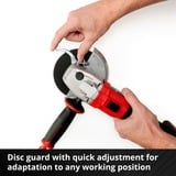 EINHELL AXXIO amoladora angular 12,5 cm 8500 RPM 1,16 kg rojo/Negro, 8500 RPM, 12,5 cm, Batería, 2,6 Ah, 1,16 kg