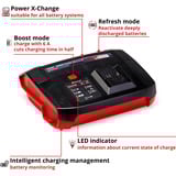 EINHELL Power-X-Twincharger 3 A Cargador de baterías para interior Negro, Rojo negro/Rojo, Negro, Rojo, Cargador de baterías para interior