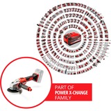 Einhell AXXIO amoladora angular 12,5 cm 8500 RPM 1,16 kg rojo/Negro, 8500 RPM, 12,5 cm, Batería, 2,6 Ah, 1,16 kg
