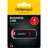 Intenso 8GB USB2.0 unidad flash USB USB tipo A 2.0 Negro, Rojo, Lápiz USB negro/Rojo, 8 GB, USB tipo A, 2.0, 28 MB/s, Tapa, Negro, Rojo