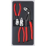 KNIPEX 00 20 10 alicate Juego de alicates, Set de pinzas negro, Juego de alicates, 3 mm, De plástico, Rojo, 170 mm, 4 cm