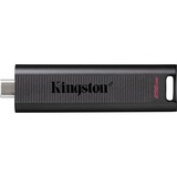 Kingston DataTraveler Max unidad flash USB 256 GB USB Tipo C 3.2 Gen 2 (3.1 Gen 2) Negro, Lápiz USB negro, 256 GB, USB Tipo C, 3.2 Gen 2 (3.1 Gen 2), 1000 MB/s, Deslizar, Negro