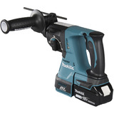 Makita Martillo combinado inalámbrico DHR243JWX2, 18 Voltios, Martillo perforador azul/Negro