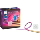 Philips Hue Hue Play Gradient Lightstrip para PC, Tira de LED negro/blanco, Philips Hue Play Gradient Lightstrip para PC, Tira de luz inteligente, Bluetooth/Zigbee, Negro, Silicona, Variable, 2200 K