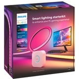 Philips Hue Hue Play Gradient Lightstrip para PC, Tira de LED negro/blanco, Philips Hue Play Gradient Lightstrip para PC, Tira de luz inteligente, Bluetooth/Zigbee, Negro, Silicona, Variable, 2200 K