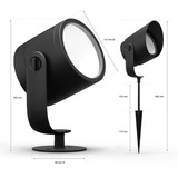 Philips Hue White & Color Ambance Lily XL Outdoor Spot Erweiterung, Luz de LED negro
