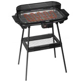 Princess 112247 BBQ Eléctrica, Parrilla negro, 2000 W, Barbacoa, Eléctrico, 1 zona(s), Mesa, Parrilla