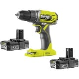 Ryobi ONE+ Taladro atornillador a batería R18DD2-220S, 18Volt, Taladro/destornillador verde/Negro