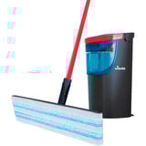 Vileda H2PrO SET Mopa plana, Limpiador de suelo negro/Rojo