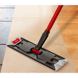 Vileda H2PrO SET Mopa plana, Limpiador de suelo negro/Rojo