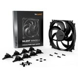 be quiet! SILENT WINGS 4 | 140mm PWM Carcasa del ordenador Ventilador 14 cm Negro 1 pieza(s) negro, Ventilador, 14 cm, 1900 RPM, 29,3 dB, 78,4 cfm, 133,2 m³/h