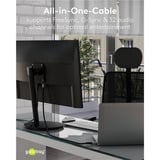 goobay 77445, Cable plateado/Negro