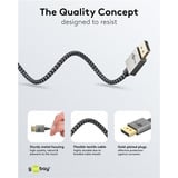 goobay 77445, Cable plateado/Negro